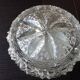 Structured glass round ceiling lamp vintage 60s-70s