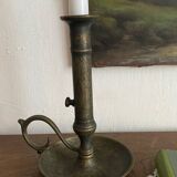 Antique burnished brass candlestick