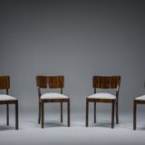 Art Deco Makassar dining chairs, 1930s, set of 4