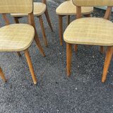 Set of 4 vintage chairs from the 50s and 60s in Scandinavian style.