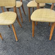 Set of 4 vintage chairs from the 50s and 60s in Scandinavian style.