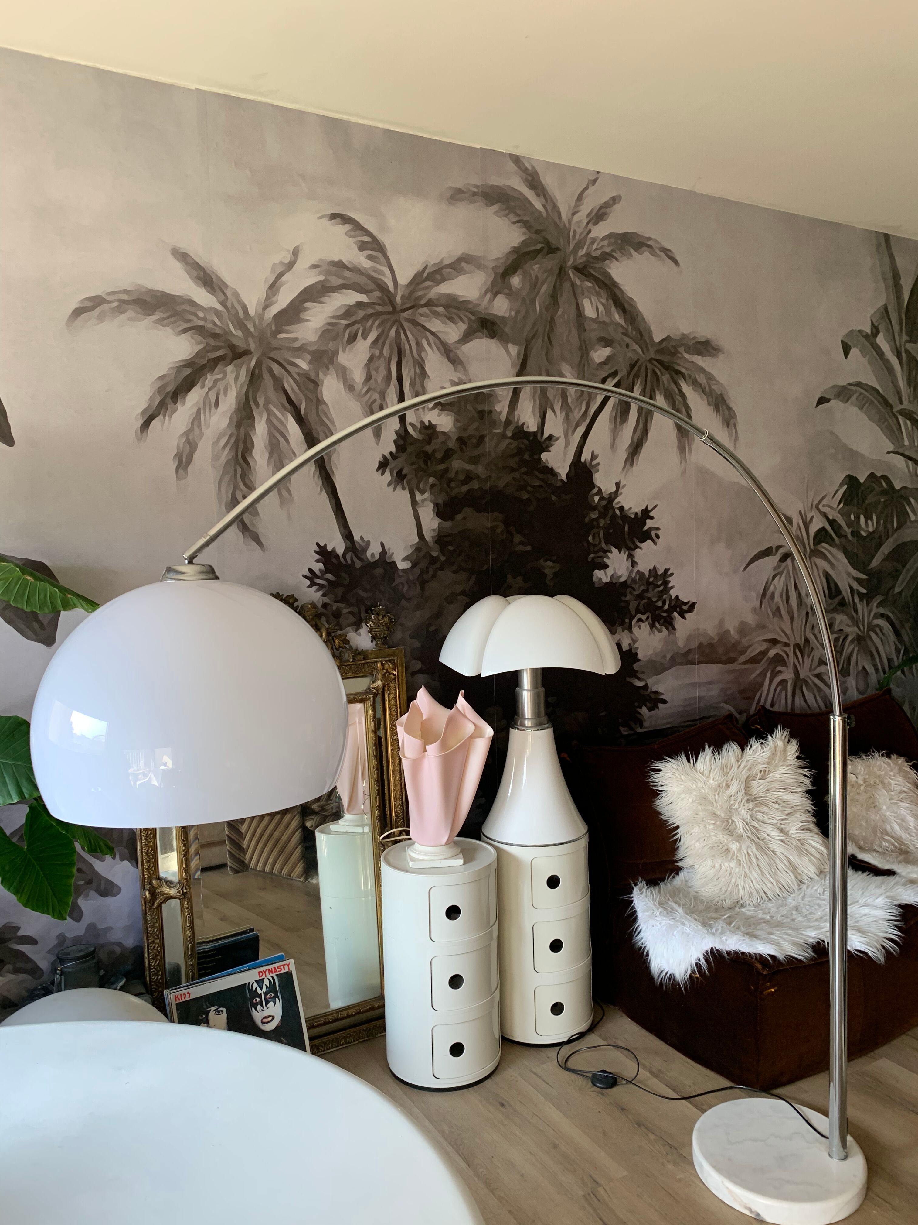 Floor lamp arch foot marble