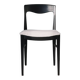 5 vintage chairs in dark wood and bouclé wool