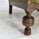 1960s, Danish armchair, furniture velour, carved oak wood.