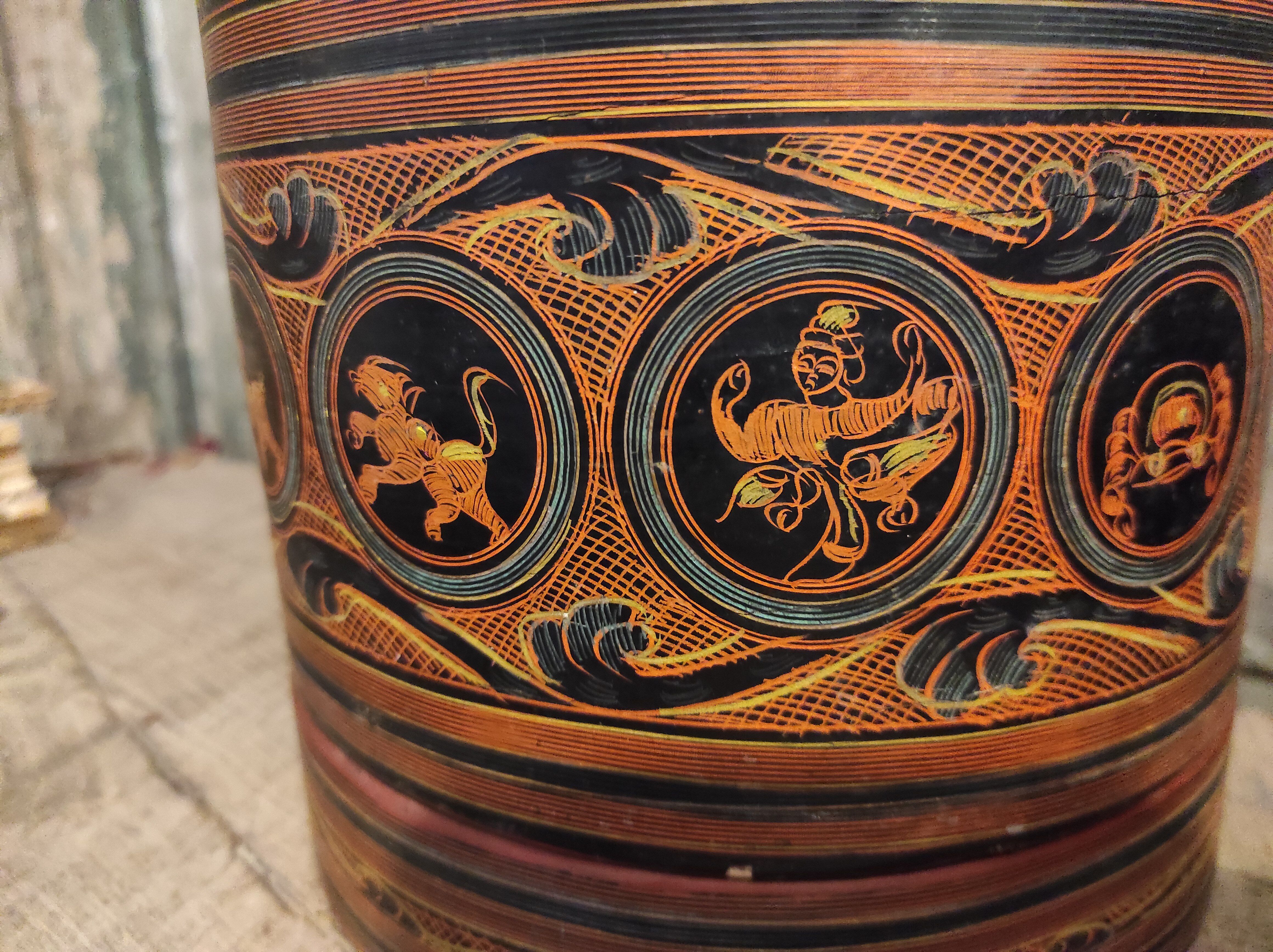 Lacquered betel box from Burma