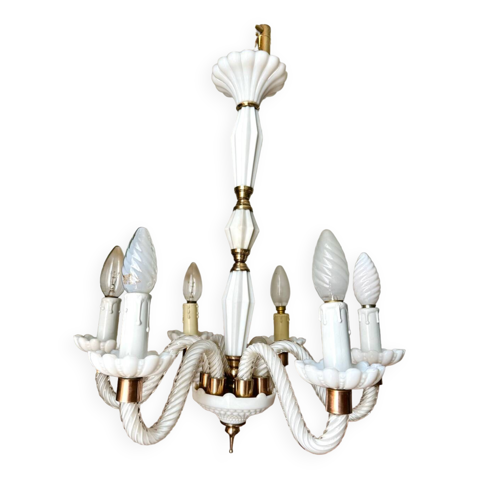Vintage Murano chandelier in Venetian blown glass