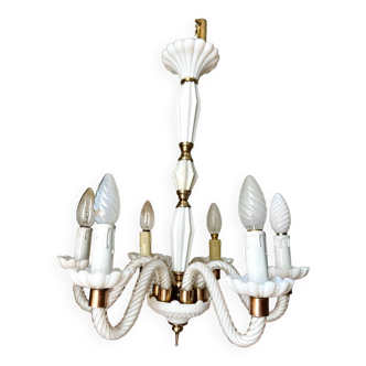 Vintage Murano chandelier in Venetian blown glass
