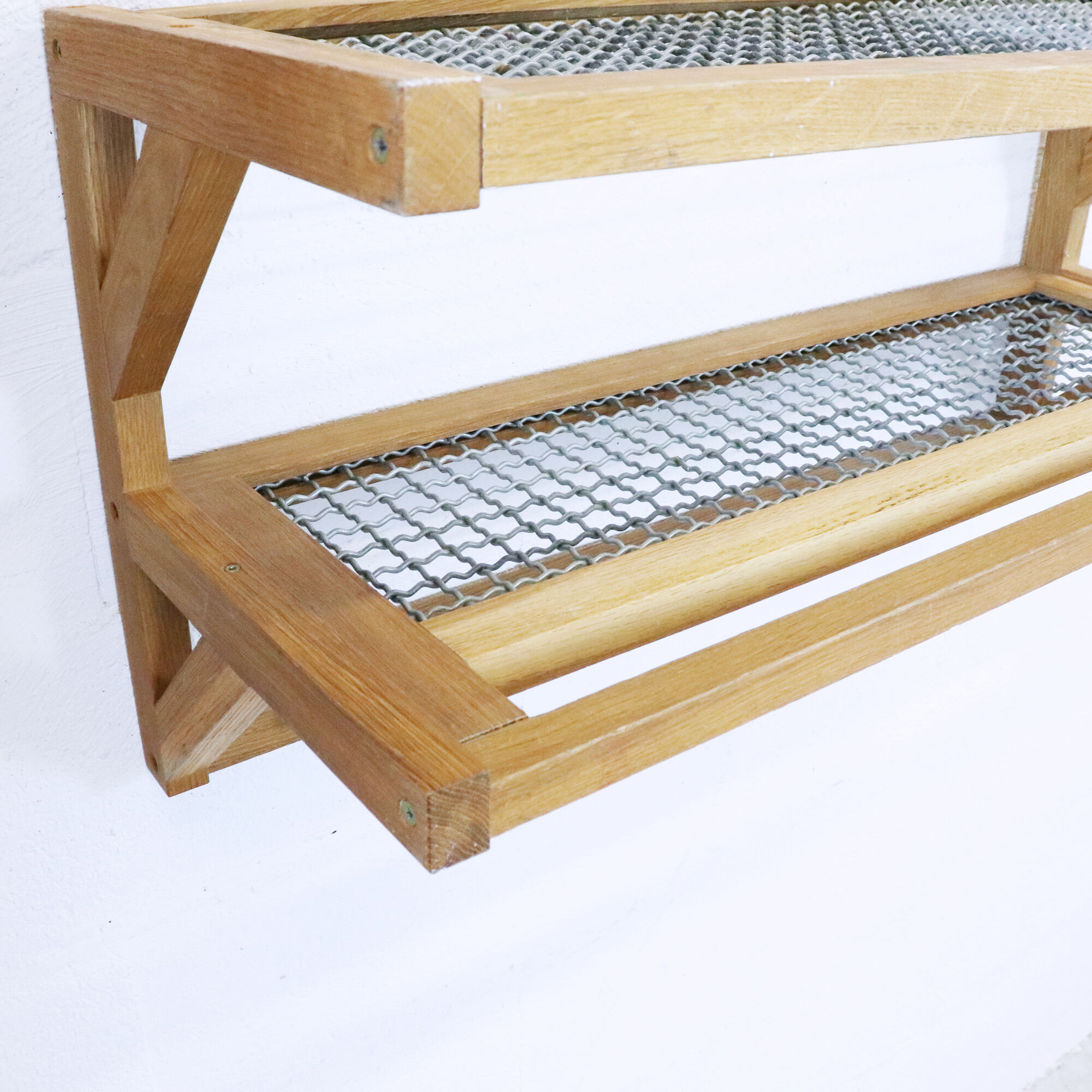 Wooden and metal patère, 1960