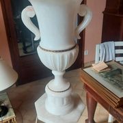 Lampe style antique effet marbre