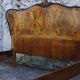 Rounded Walnut Burl Double Bed, 1950s
