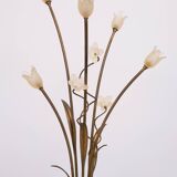 Hollywood Regency Gold flower shaped floor lamp 1980s