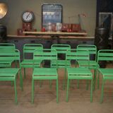 Stackable metal garden chairs