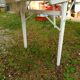 Vintage garden furniture R Gleizes in white painted wood