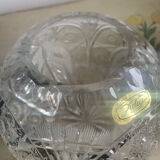 Pair of hand-cut Bohemian crystal ball vases Julia Crystal