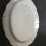 Plat antique ovale bouquet de fleurs
