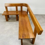 Banc d’angle Pierre Chapo S35 en orme