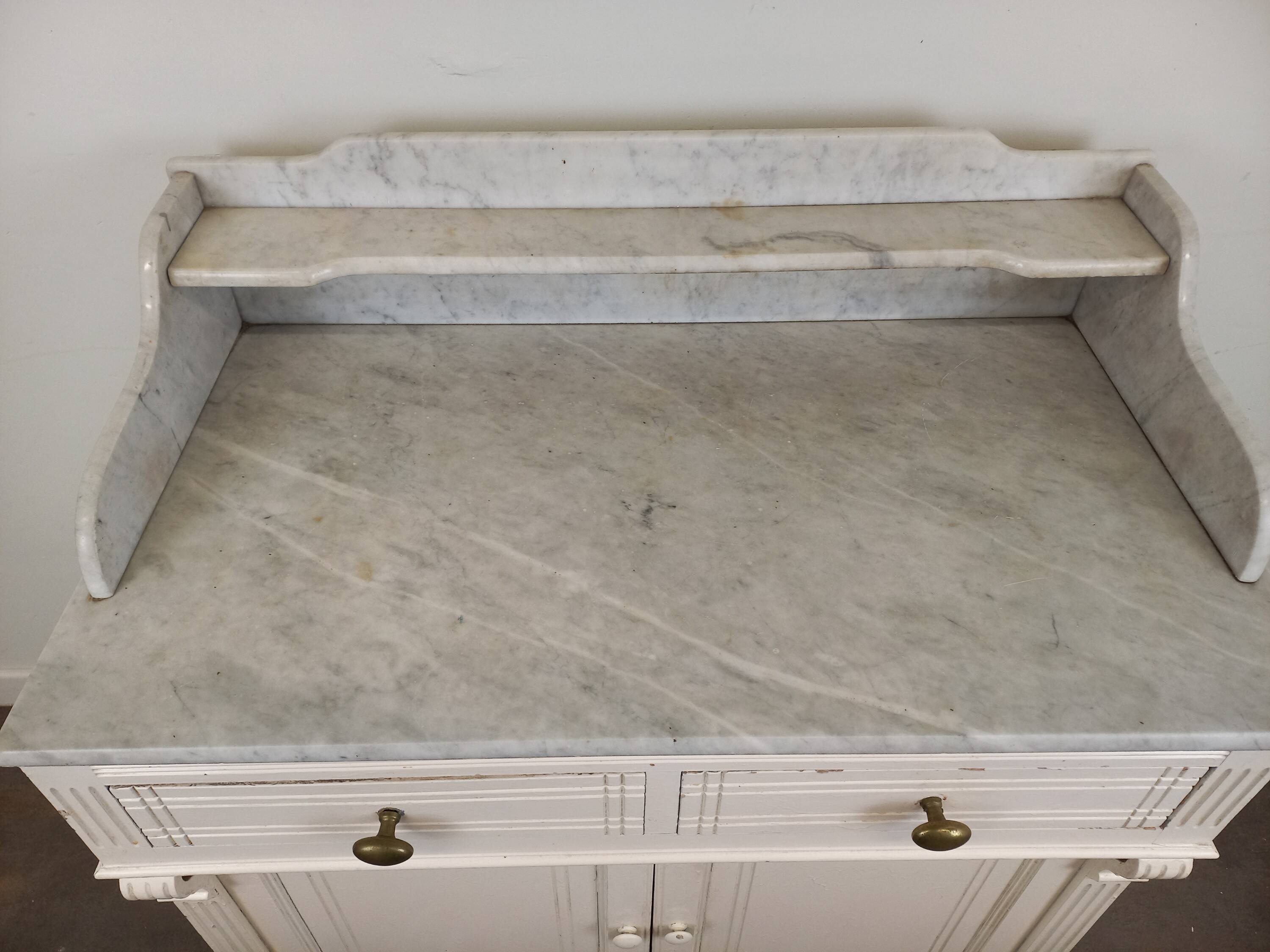 Marble top bathroom cabinet