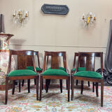 Suite de six chaises gondole en acajou de style empire
