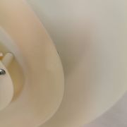 Danish Hanging lamp in white lacquered metal (not shiny white more cracked white) 1980s