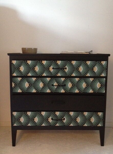 Vintage black dresser