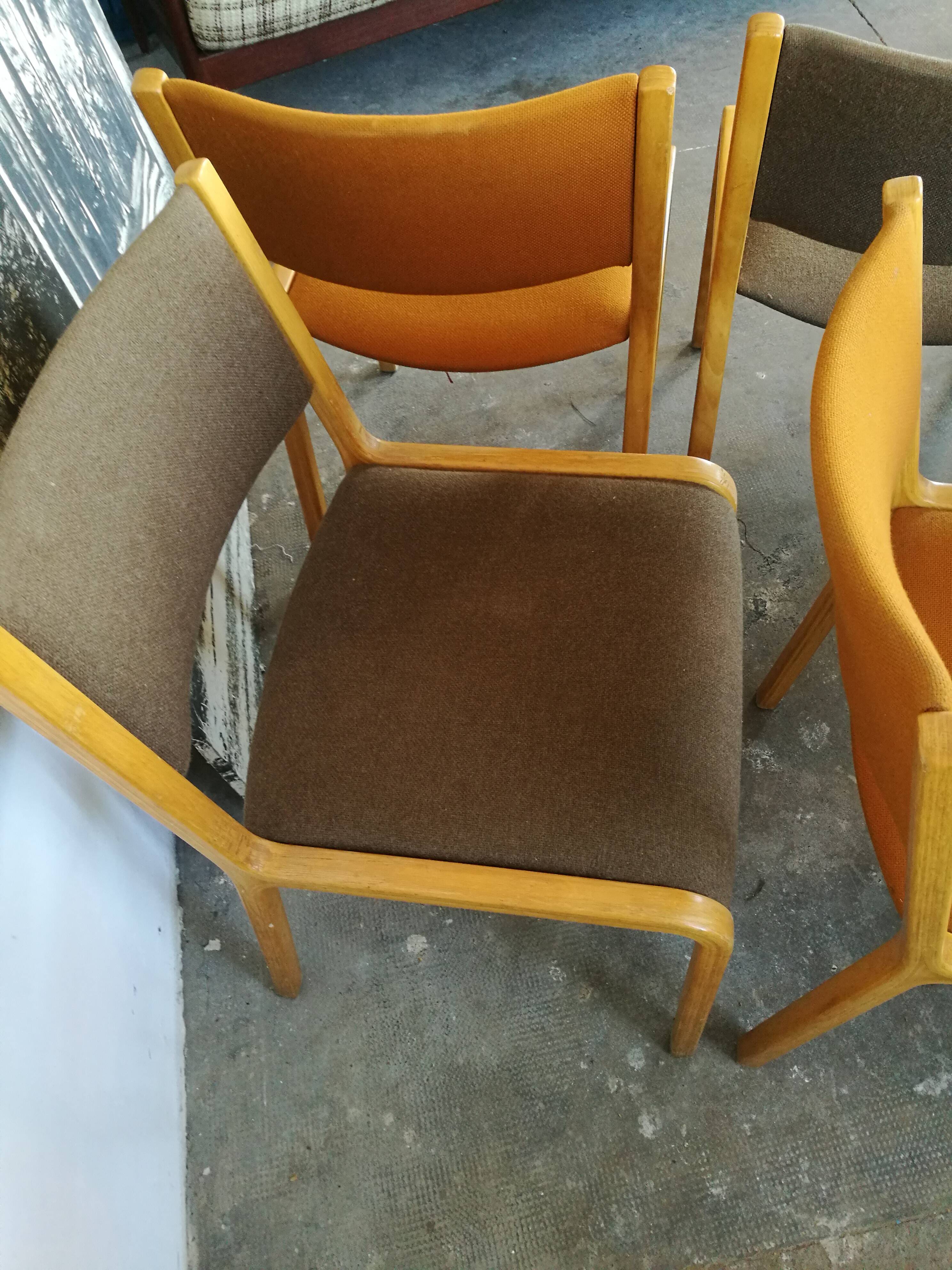 Set de 6 chaises scandinave plywood