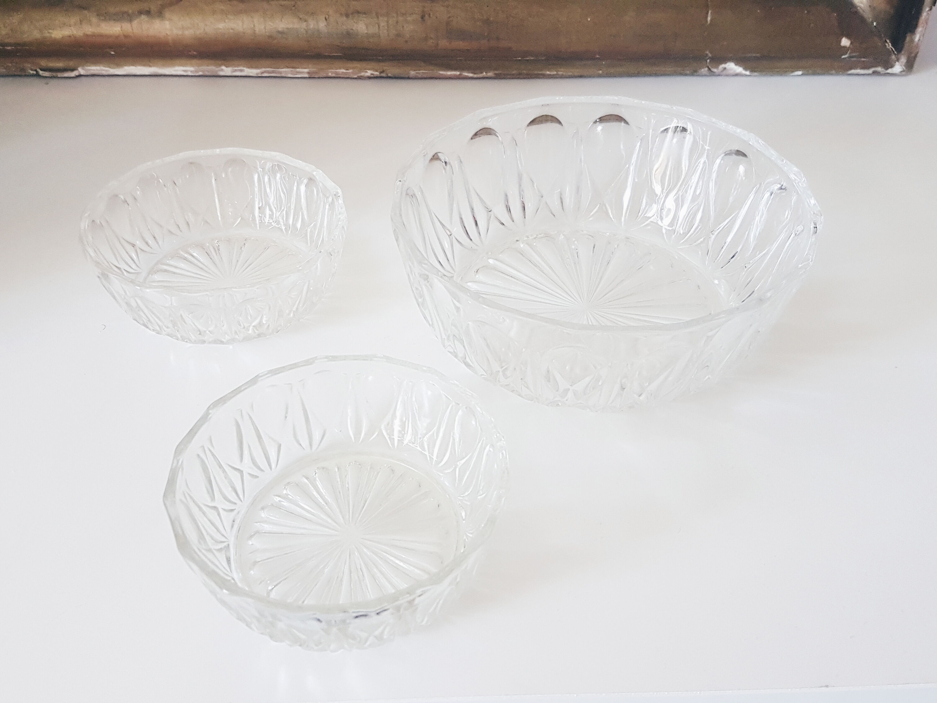 Glass dessert set Salad bowl and bowls