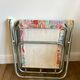 Colorful folding camping chair face pattern 70s