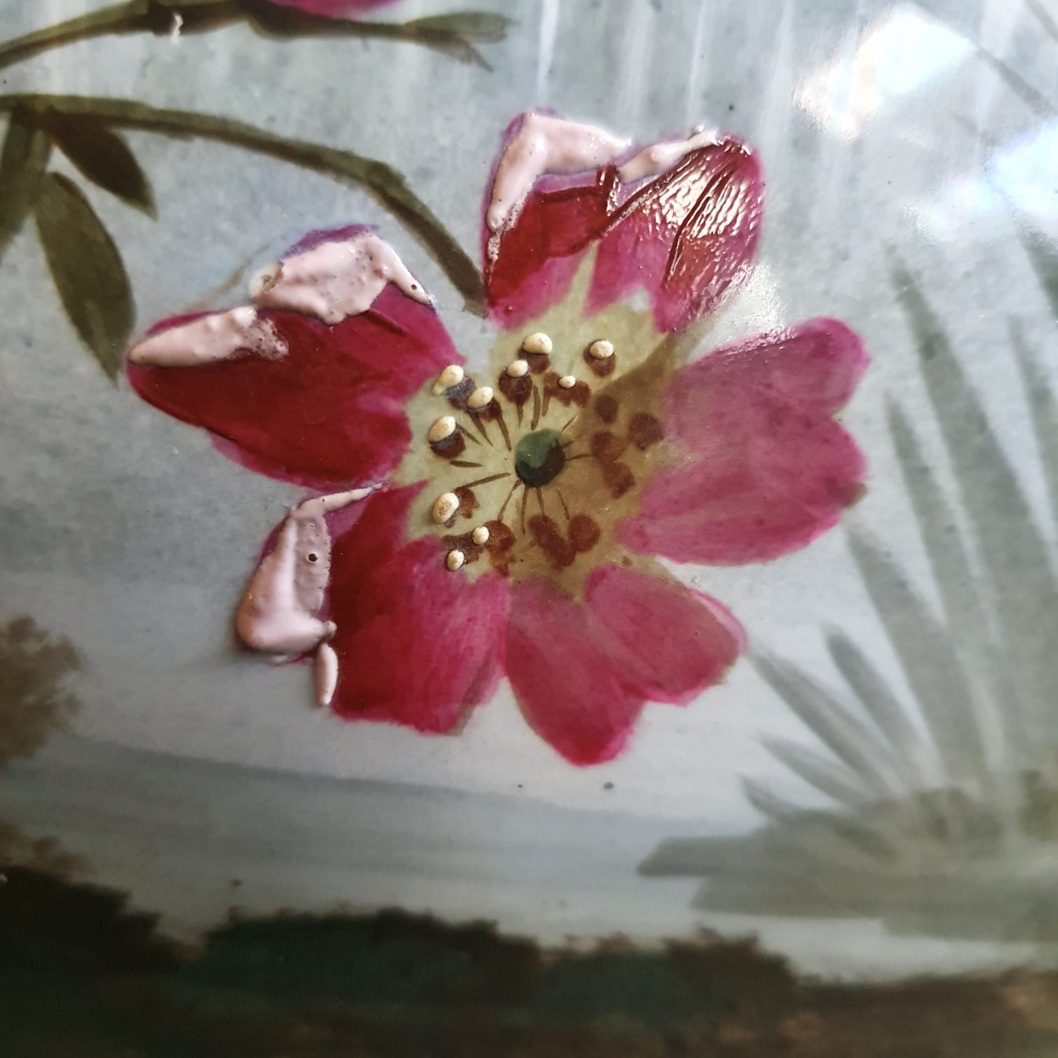 Cache-pot Gabriel Lemonnier, Houry (J) fabricant de porcelaine et de faience