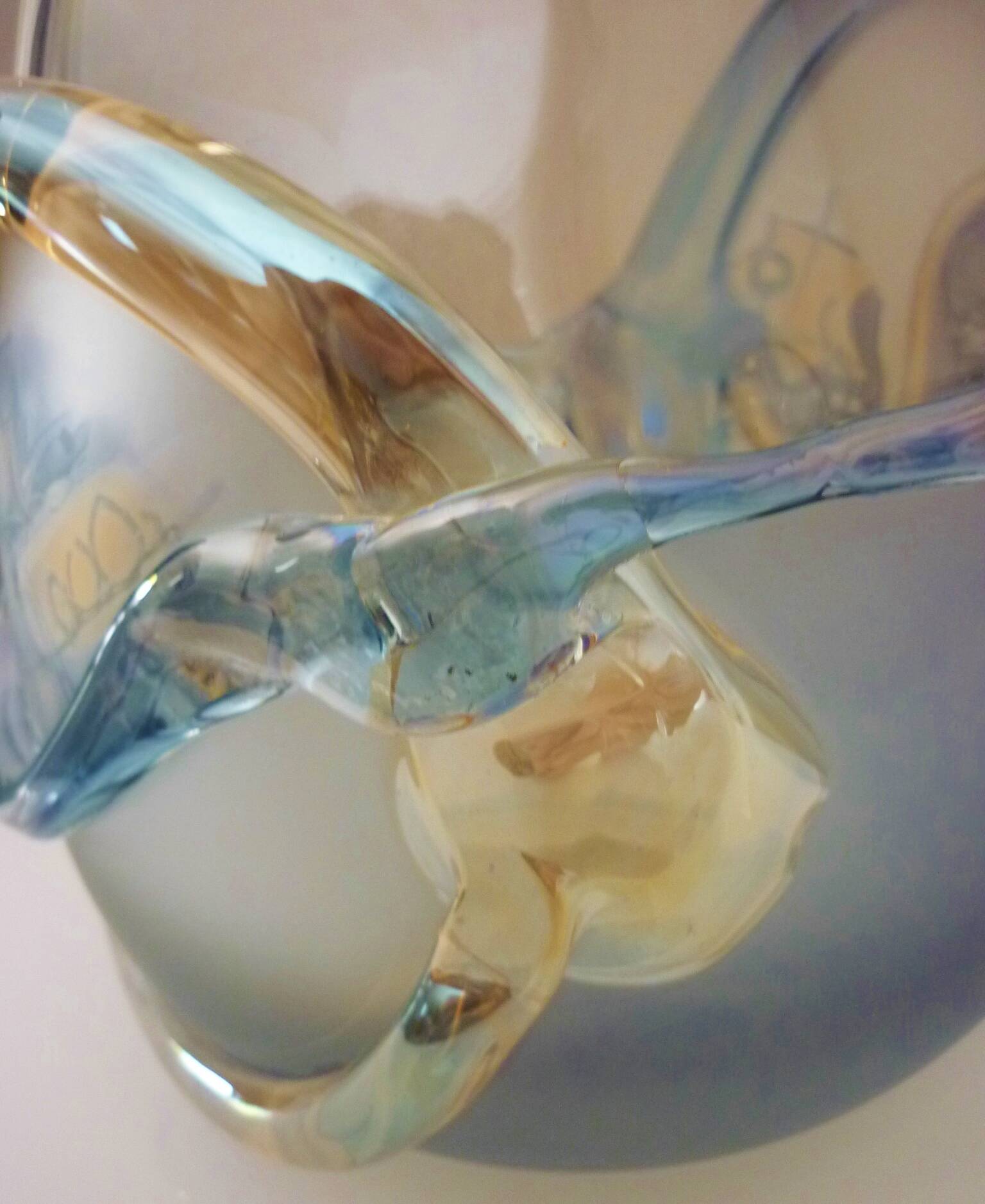 Large designer vase, signed Jon Art, modernist, abstract decorations