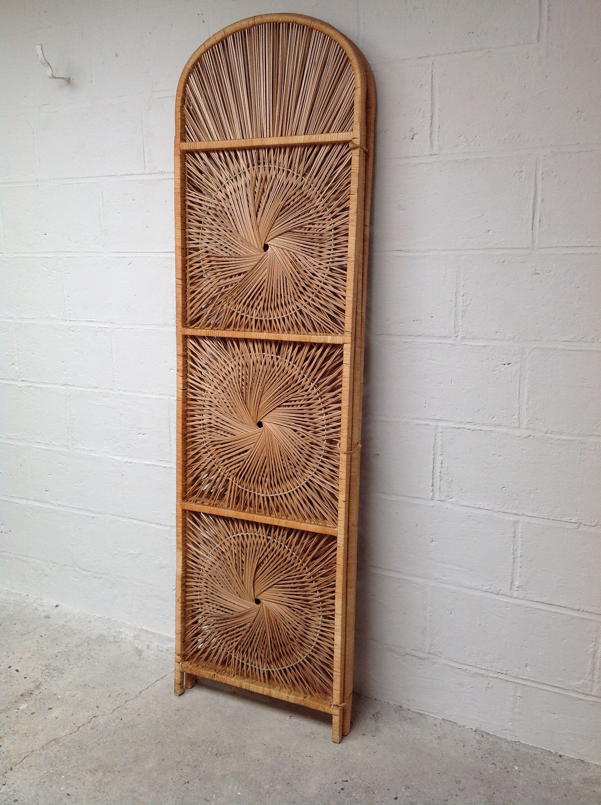 Vintage rattan screen