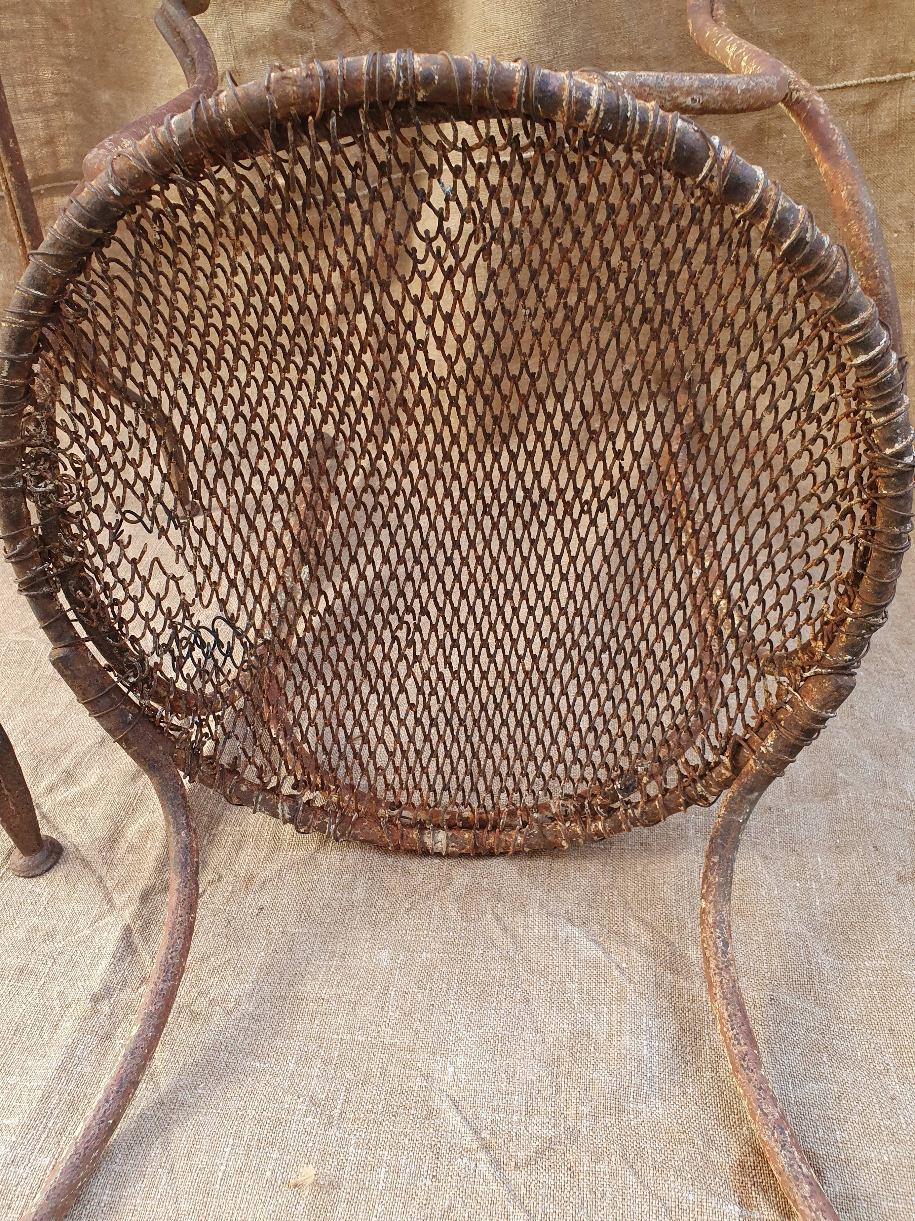 Pair of 19th century garden chairs