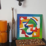 Abstract geometric painting