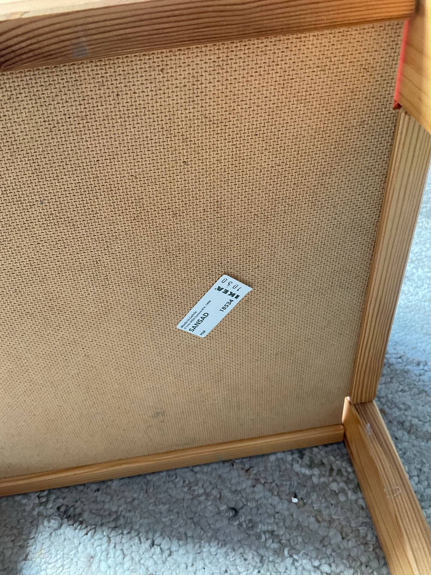 Paire de tabourets-coffres vintage IKEA en pin massif