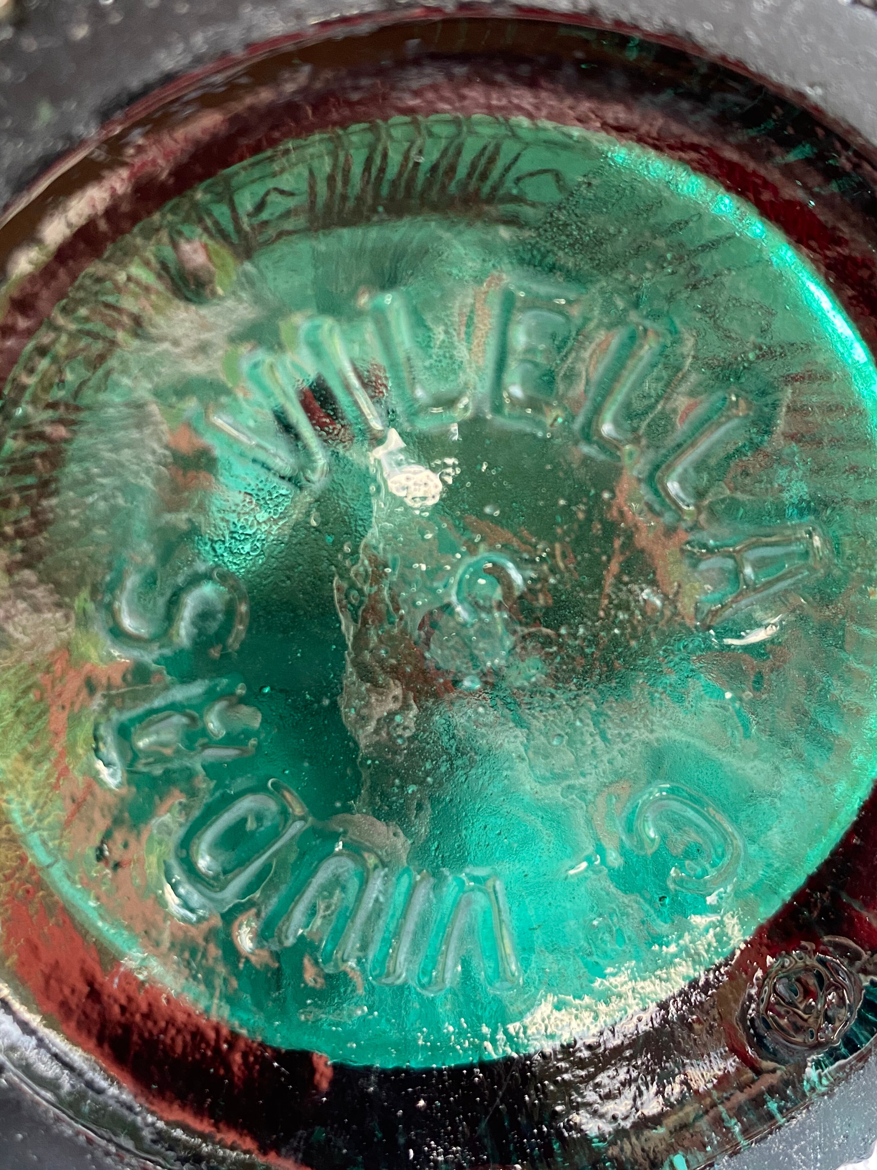 Old green siphon Lerida Spain