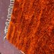 Large Beni Ouarain Rug 260x260 cm – Vibrant Orange Wool, Unique Piece