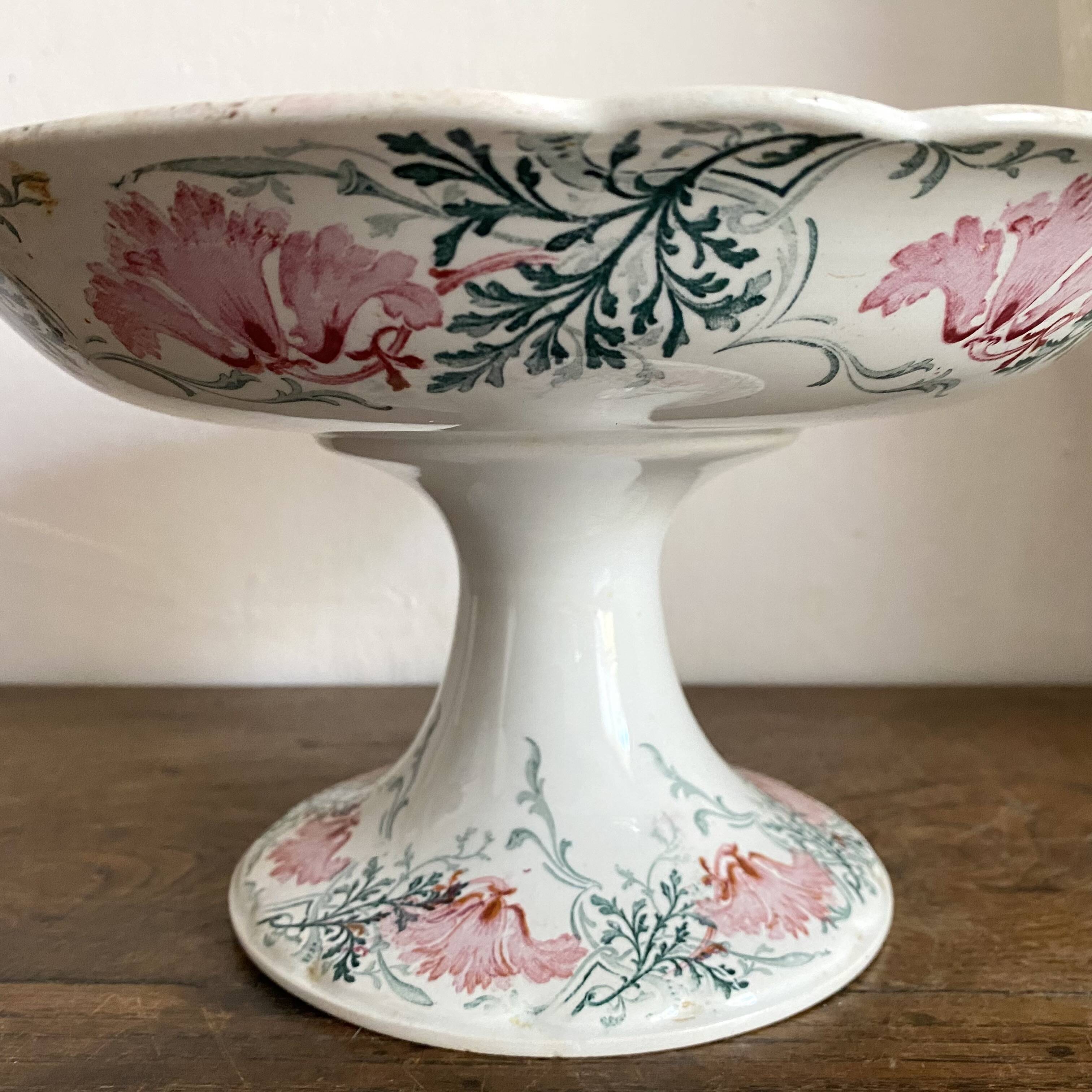 Antique Luneville ironstone fruit bowl, Roland model