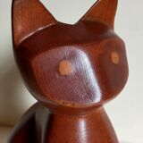 Scandinavian cat in vintage solid wood
