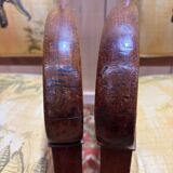 Pair of 19th-century armchairs with a scrolled back