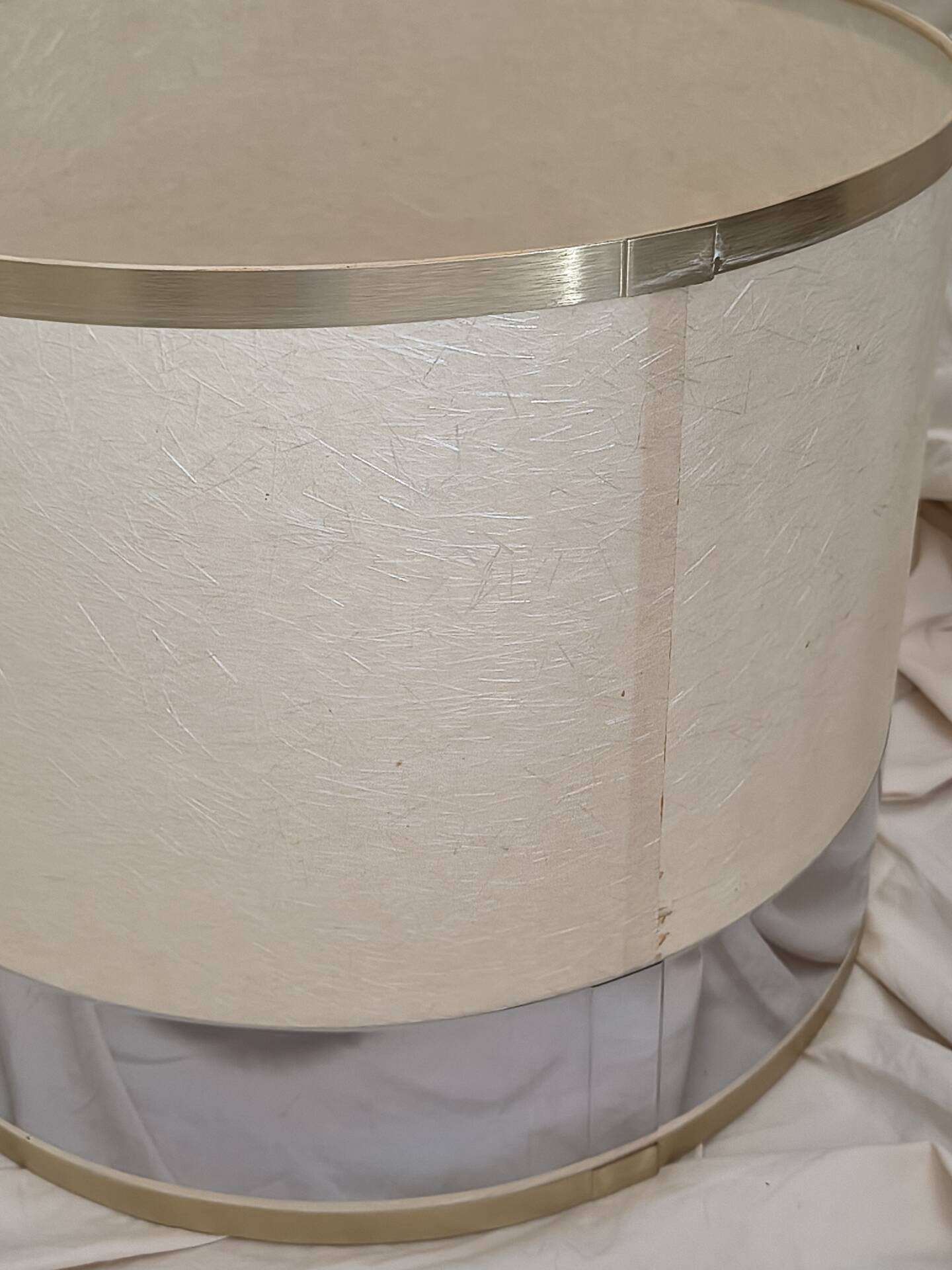 Vintage 1970 metal and ceramic lamp