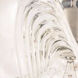 1 of 6 Large transparent glass pendant by Peill & Putzler, Germany, 1970s