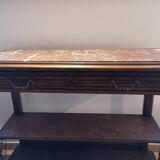 Antique console with marble top