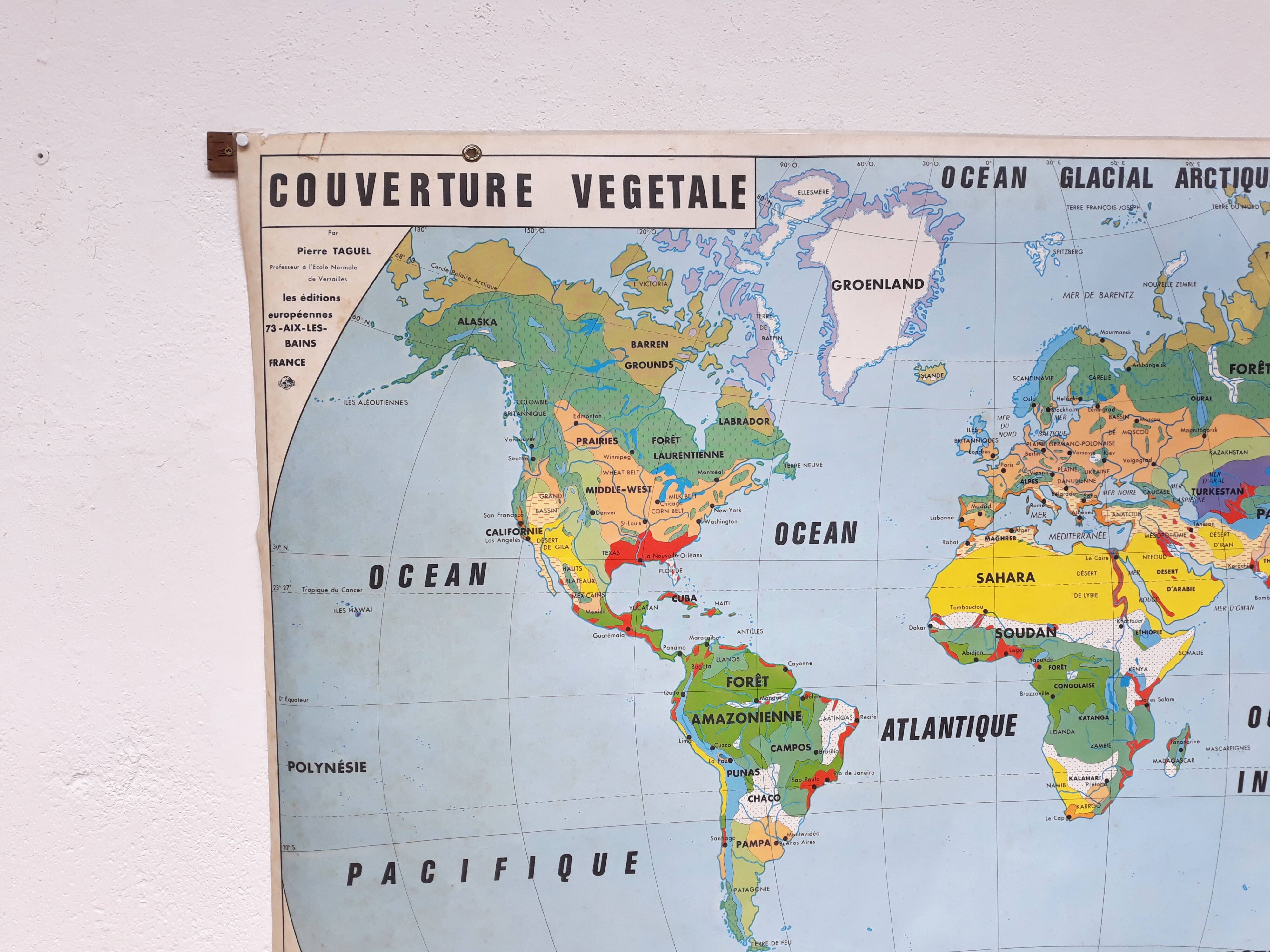 Vintage school map 1969