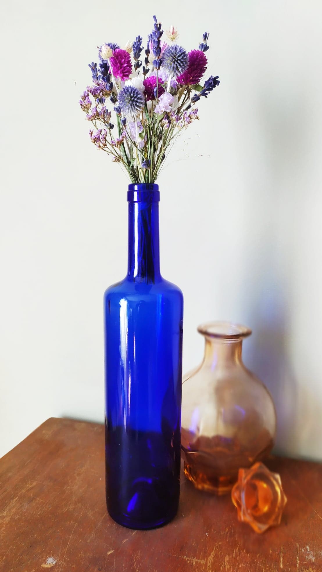 Blue glass bottle