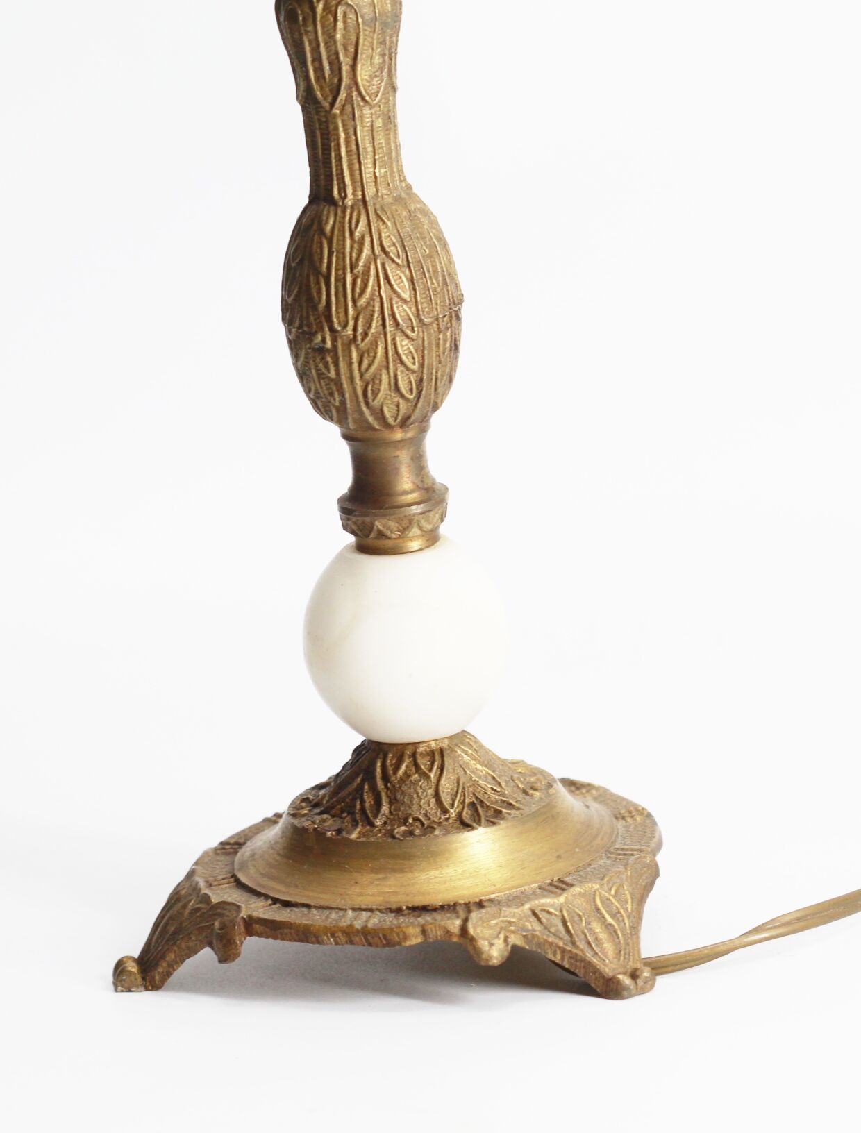 Vintage brass lamp foot