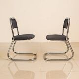 Set of 6 70's Italian tubular chairs