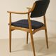 Scandinavian chair 1960 curved armrests