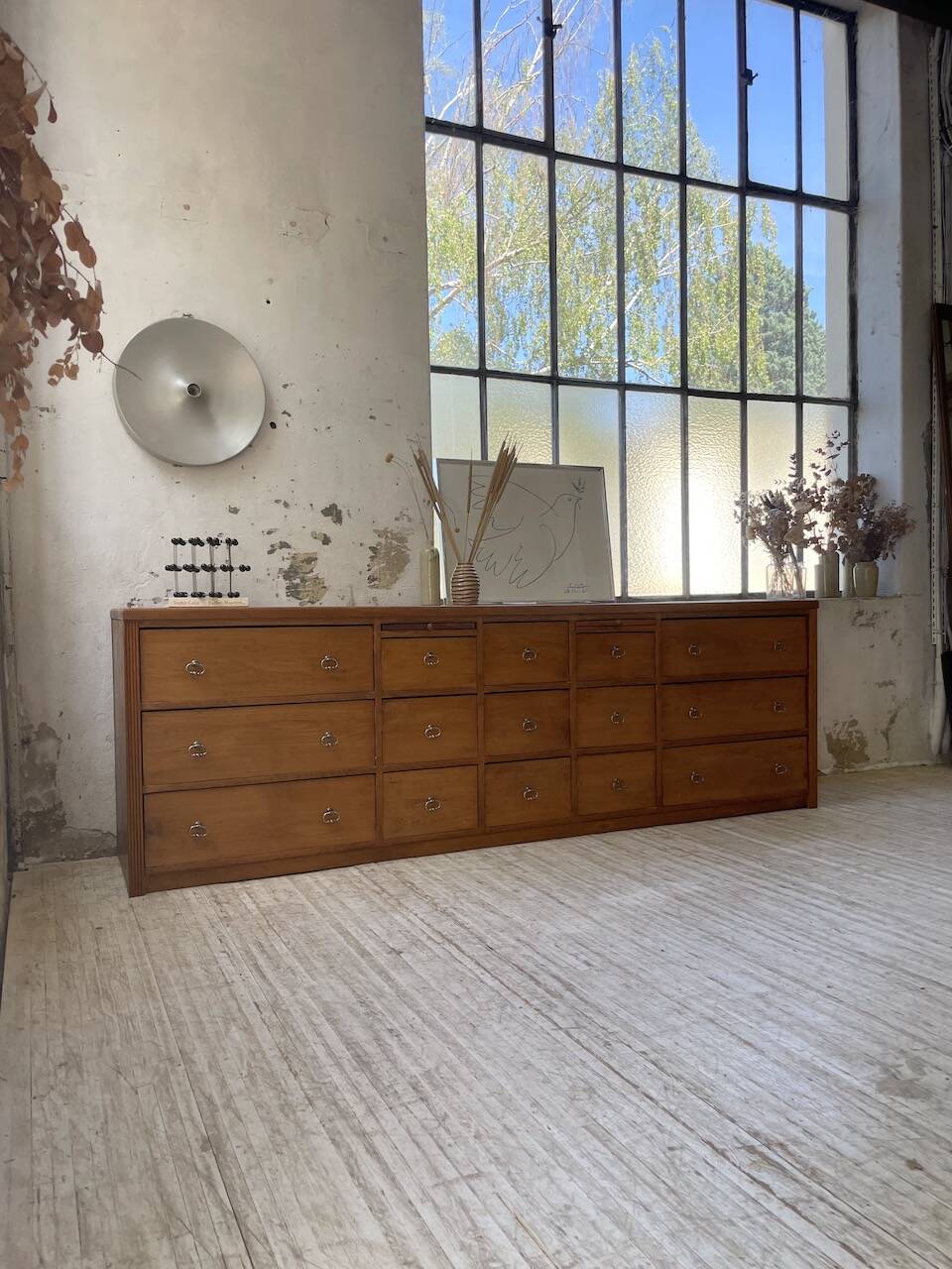 XXL golden oak craft furniture from the 50s