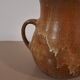 Vintage glazed stoneware jug - rustic two-handled craft
