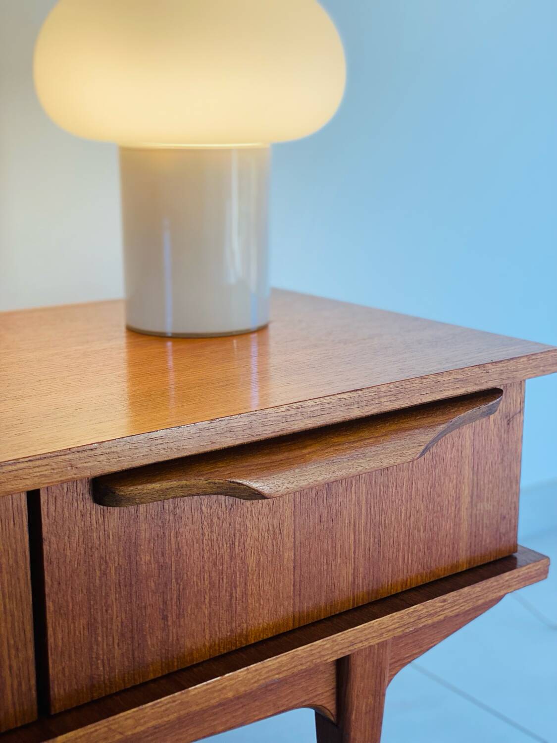 Small vintage teak sideboard in Scandinavian style