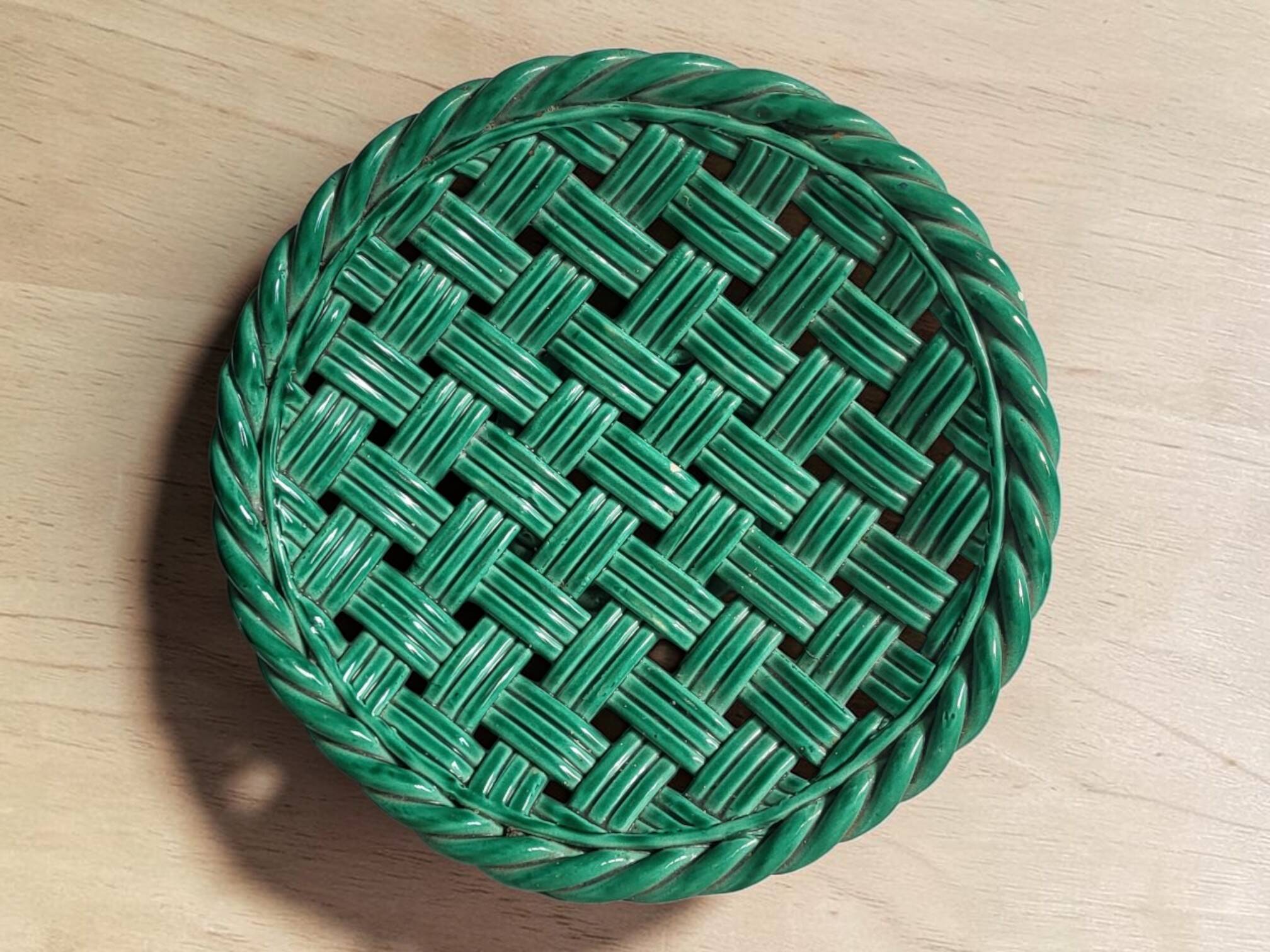 Woven ceramic basket Vallauris